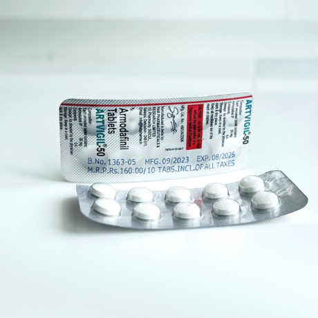 Фото 3 - Armodafinil Artvigil (Armodafinil Artvigil) 50 mg 10 tablets